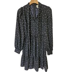 Kate Spade Polka Dot Dress Black & White Fit & Flare Work Office Chic